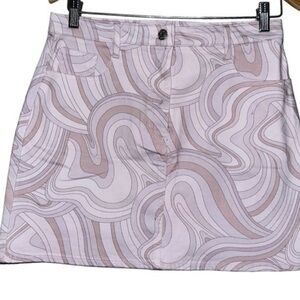 Wilfred Free Aritzia Women’s Size 8 Purple Lavender Swirl Denim Jean Mini Skirt